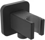Akcesoria łazienkowe - Omnires 8815 BL Przyłącze kątowe do węża prysznicowego CZARNY MAT 8815 BL - miniaturka - grafika 1