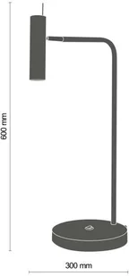 Amplex Stojąca LAMPA stołowa AMOS 0177 metalowa LAMPKA biurkowa tuba regulowana do gabinetu biała złota 0177 - Lampy stojące - miniaturka - grafika 4