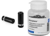 Części rowerowe - Accent Końcówka pancerza przerzutki ACCENT 4mm alum. czarna 1szt - miniaturka - grafika 1