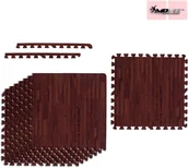 Maty do ćwiczeń - Movit CIEMNY DEKOR DREWNA MATA DO DOMU DLA DZIECKA - miniaturka - grafika 1