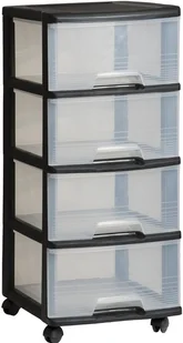 Curver Regał do przechowywania czarny, 80 l, 39x37x80,5 cm - Pojemniki łazienkowe - miniaturka - grafika 6