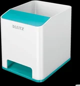 Pojemniki biurowe - Leitz Kubek na długopisy WOW ze wzmacniaczem dźwięku, turkusowy 53631051 - miniaturka - grafika 1