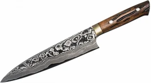 Mistrz Takeshi Saji Takeshi Saji YBB Ręcznie kuty nóż Szefa 24cm VG-10 HA-469 - Noże kuchenne - miniaturka - grafika 2