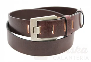 BACHOWSKI (PL) Pasek Skórzany BACHOWSKI (PL) CZEKOLADOWY Z TEKSTURĄ Skóra Licowa EXTRA 40 mm - Paski - miniaturka - grafika 2