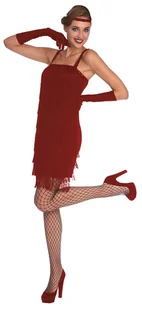 AMSCAN USA Strój Retro Lata 20 Flapper Sukienka z frędzlami Czerwona XL 9905790 - Stroje karnawałowe AMSCAN USA Strój Retro Lata 20 Flapper Sukienka z frędzlami Czerwona XL 9905790 - Stroje karnawałowe - miniaturka - grafika 1