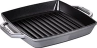Patelnie - Staub 40511 patelnia do grillowania  729  0 prostokątny z dwoma uchwytami, 23 cm, żeliwo, szary 40511-729-0 - miniaturka - grafika 1