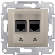 Gniazdka elektryczne - Schneider Electric Schneider Sedna satyna gniazdo komputerowe 2 SDN4400168 - miniaturka - grafika 1