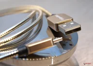 Kable USB - Kabel Usb - microUSB typ B 1 m. Kolor złoty - miniaturka - grafika 1