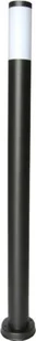 Inox Nowoczesny słupek ogrodowy okrągły 110 cm czarny - Lampy ogrodowe - miniaturka - grafika 2