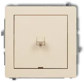 Wyłączniki światła i elektryczne - Karlik Łącznik pojedynczy DECO Beżowy - miniaturka - grafika 1