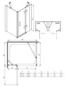Besco PMD Piramida Viva 195 120x90 - Kabiny prysznicowe Besco PMD Piramida Viva 195 120x90 - Kabiny prysznicowe - miniaturka - grafika 6