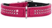 Obroże dla psów - Hunter HUNTER Obroża Diamond Petit różowo-czarna Roz 42 obwód szyi 35-39 cm szer 26 mm - miniaturka - grafika 1