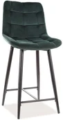 Taborety i hokery - Signal PÓŁHOKER CHIC H-2 VELVET CZARNY/ ZIELONY 78 CHICH2VCZ - miniaturka - grafika 1