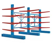 Szafy i regały magazynowe - AJ Produkty Regał wspornikowy EXPAND, 3 filary podwójne, 24 ramiona 1000 mm, 12000 kg - miniaturka - grafika 1