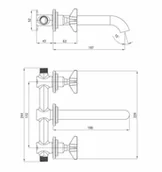 Baterie podtynkowe - Deante Temisto Nero Bateria umywalkowa podtynkowa czarny mat BQTN54D - miniaturka - grafika 1