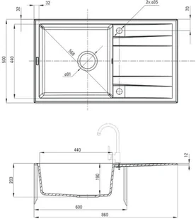 Deante 1-komorowy z ociekaczem Eridan Deante (ZQE G113) - Zlewozmywaki Deante 1-komorowy z ociekaczem Eridan Deante (ZQE G113) - Zlewozmywaki - miniaturka - grafika 4