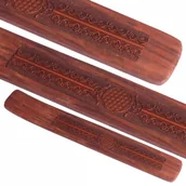 Kadzidła i dodatki - Podstawka do kadzideł grawerowana prosta - kwiat życia 17642 - miniaturka - grafika 1