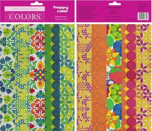 . Papiery ozdobne Colors mix 10 motywów 20x29 cm 10 arkuszy - Papier do drukarek - miniaturka - grafika 2