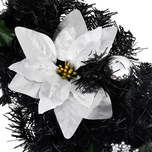 vidaXL Świąteczna girlanda z lampkami LED czarna 2,7 m PVC 320973 - Ozdoby bożonarodzeniowe - miniaturka - grafika 6