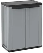 Pozostałe meble ogrodowe - Terry 1002821 miejsce do chowania - szafka stojąca do przechowywania do salonu (szafka stojąca koło ściany, obrotowe drzwi, czarna) - miniaturka - grafika 1