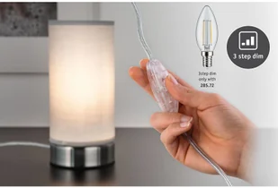 Paulmann Pia lampa stołowa z tkaniny, jasnoszara - Lampy stojące - miniaturka - grafika 2