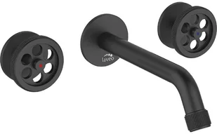 Laveo Bateria umywalkowa podtynkowa czarna MURO BAU 722P - Baterie umywalkowe - miniaturka - grafika 2