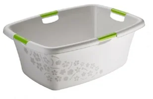 Rotho Miska z uchwytami  Flowers 50 l szary - Miski i półmiski - miniaturka - grafika 2