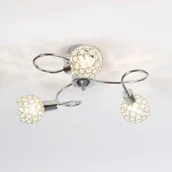 Lampy sufitowe - Krislamp Plafon lampa sufitowa Klara 3x40W E14 chrom KR 322-3PL - miniaturka - grafika 1