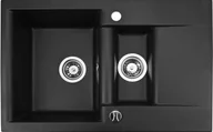 Zlewozmywaki - Brenor Granitowy Zlewozmywak ESTEIN 1,5K czarny estein1,5kcz - miniaturka - grafika 1