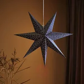 Ozdoby bożonarodzeniowe - Markslojd Gwiazda Baroque do zawieszenia, 75 cm, niebieska - miniaturka - grafika 1