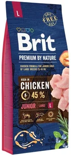 Brit Premium by Nature Junior Large L 15 kg - Sucha karma dla psów - miniaturka - grafika 4