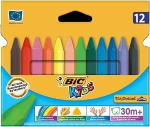 Bic 12szt Kids trójkątne kredki świecowe - Przybory szkolne - miniaturka - grafika 2