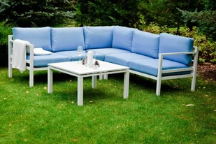 Bello Giardino Komplet mebli ogrodowych Alluminio, biały, 5 elementów - Meble ogrodowe - miniaturka - grafika 7