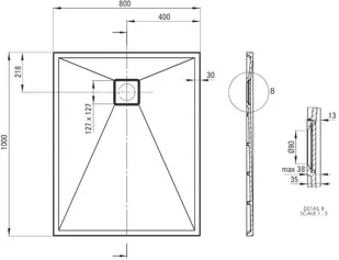 Deante Brodzik prostokątny 100x80cm CORREO KQR S46B - Brodziki prysznicowe - miniaturka - grafika 7