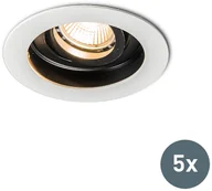 Oprawy, klosze i abażury - QAZQA Zestaw 5 x oprawa do wbudowania biała - Rondoo - miniaturka - grafika 1