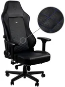 Fotele gamingowe - noblechairs Fotel gamingowy noblechairs HERO czarny niebieskie obszycie NBL-HRO-PU-BBL - miniaturka - grafika 1