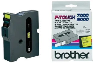 Brother oryginalna taśma do drukarek etykiet czarna/żółta 8m 24mm TX651 - Papier do drukarek - miniaturka - grafika 5