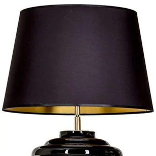 4concepts Stojąca LAMPA stołowa SAINT TROPEZ BLACK L215222240 abażurowa LAMPKA nocna do sypialni czarna złota L215222240 - Lampy stojące - miniaturka - grafika 5