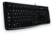 Klawiatury - Logitech K120 USB ukraińsko Czarny klawiatura  klawiatura (standardowe, przewodowe, USB, czarny) 920-002643 - miniaturka - grafika 1