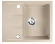 Zlewozmywaki - Ferro MEZZO II zlewozmywak granitowy 1-kom 48/58 piasek DRGM48/58SA DRGM48/58SA - miniaturka - grafika 1