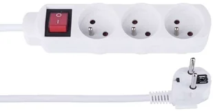 EMOS Listwa zasilająca Przedłużacz z wyłącznikiem 3-gniazda z/u 1,5m H05VV-F 3G1 biały P1311 P1311 - Listwy zasilające - miniaturka - grafika 2