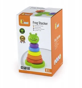 VIGA Piramidka edukacyjna żabka MS_2227 - Układanki dla dzieci - miniaturka - grafika 8