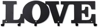 Wieszaki i stojaki - Wieszak, love, czarny, 50x13,5x3 cm - miniaturka - grafika 1