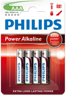 Philips LR03P4B/10 POWER ALAKLINE 4 szt. ( Technologia alkaliczna id - Baterie i akcesoria - miniaturka - grafika 2
