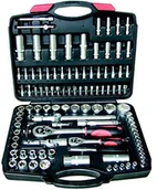 Klucze i nasadki - Kraftmann 2287 komplet kluczy nasadowych, 108-częściowy - miniaturka - grafika 1