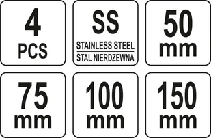 YATO SZPACHELKI NIERDZEWNE JAPONKI Z UCHWYTAMI 2K KPL 4 SZT - Narzędzia murarskie - miniaturka - grafika 4