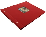 Albumy fotograficzne - Goldbuch Bella Vista 28984 skręcany album na zdjęcia, lniany, 40 czarnych stron przekładanych pergaminem, 39 x 31 cm, kolor: czerwony 28 984 - miniaturka - grafika 1