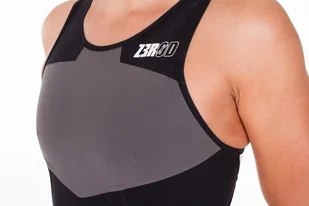 ZEROD Strój triathlonowy damski ELITE TRISUIT czarno-szary - Bielizna sportowa męska - miniaturka - grafika 6