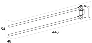 Tiger Onu Wieszak dwuramienny chrom 13187.3.03.46 - Wieszaki łazienkowe - miniaturka - grafika 2