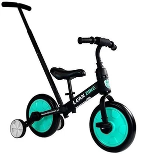 Import LEANToys Rower Biegowy Trójkołowy Na Pedały 3w1 Czarno-Miętowy LT-7679-0 - Rowerki biegowe - miniaturka - grafika 4